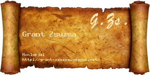 Grant Zsuzsa névjegykártya